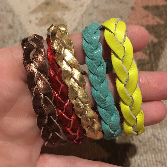 Flourish Leather Jewelry - Lot of 5 - Flourish Leather braided bracelets
